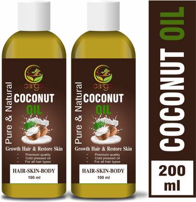 Cargo Extra Virgin Cold Pressed Coconut oil for Skin and Hair -200ML Hair Oil