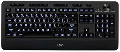 Azio KB506 Wired USB Standard Desktop Keyboard Compatible with Desktop, Laptop, Mac