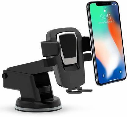 CloudKing ® Long Neck Car Mobile Holder/Stand Adjustable with Windshield/Dashboard/Working Desk Mount with Quick One Touch Technology for Mobile | Long Neck 360° Rotation One Touch Mobile Holder/Mount with Ultimate Reusable Suction Cup for Car Dashboard/Windshield/Desktop (Black) Mobile Holder | Car Mount Adjustable Car Phone Holder Universal Long Arm, Windshield for Smartphones Mobile Holder