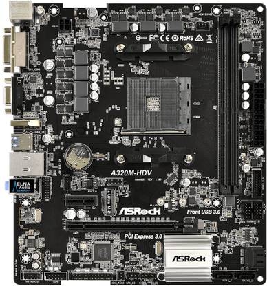 ASRock A320M-HDV R4.0 Motherboard (BIOS Updated for Ryzen 3rd Gen Processors) With 4 SATA3, 1 Ultra M.2 (PCIe Gen3 x4 & SATA3) AM4Socket ATX AMD 320 Chipset DDR4 Motherboard for Desktop