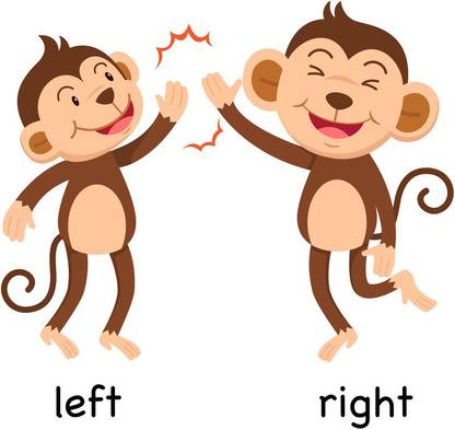 difference between left and right Paper Print