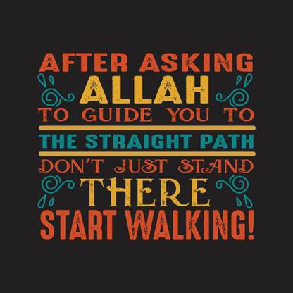 after asking allah to guide |islamic poster Paper Print