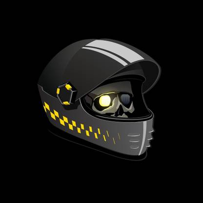 skull with grey helmet quotes premium poster for love ones romantic posters(no need tape,size:12x18 inch) Paper Print