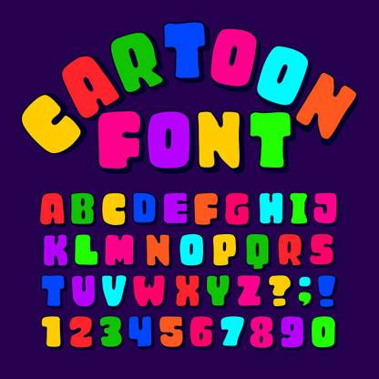 cartoon font alphabet and numbers learning charts for kids premium poster for kids room(no need tape,size:12x18 inch) Paper Print