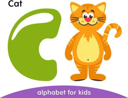 alphabet c for cat Paper Print