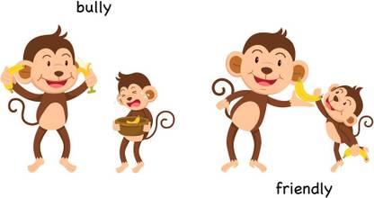 difference between bully and friendly |poster for kids| Paper Print