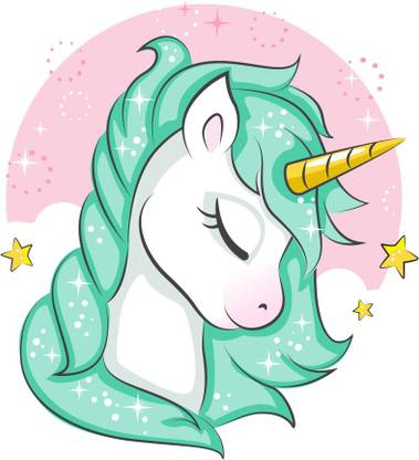 Cute magical unicorn |moon quotes Paper Print