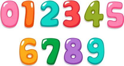 numbers chart Paper Print