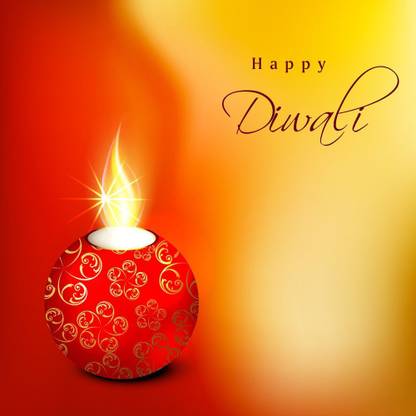 new diya design happy diwali Paper Print