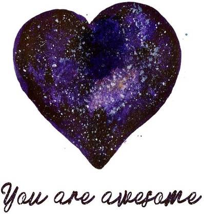 you are awesome poster|valentine poster|love birds poster|love quotes|romantic quotes(size:12x18 inch) Paper Print