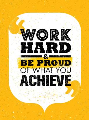 work hard & be proud Sticker Poster|motivational quotes|inspirational ...