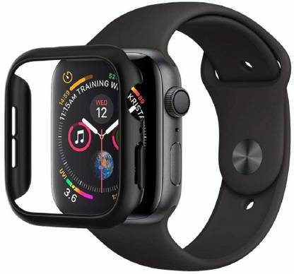 RKMG Screen Guard for Apple Watch Series 7 (45mm case) | Bumper + Glass Snap on Face Cover Full Coverage Screen Protector of Thin Plated Case PC