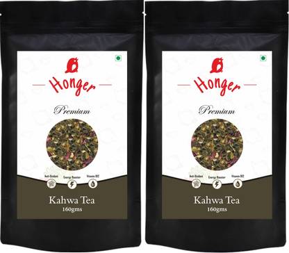 Honger Kashmiri Kahwa Tea (Pack of 2) Unflavoured Green Tea Pouch