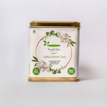 tea&you Tulsi Green Tea Tulsi Herbal Tea Tin