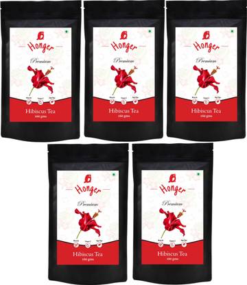 Honger Hibiscus Tea (Pack of 5) Hibiscus Green Tea Pouch