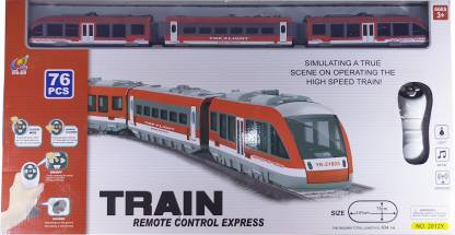 Jack Royal Simulation Model Remote Control High-Speed Express Bullet Train Set with Light & Music (76 Pcs)