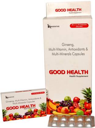 Good Health Ginseng & Multivitamins Capsules Inventive Pack of 30