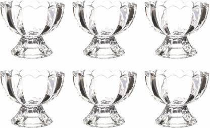 Avastro Glass Dessert Bowl otak Premium Quality Crystal Glass Desert Bow Ice Cream Pudding/Desert/Sweet Dish Serving Set l(Pack of 6)
