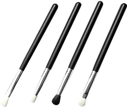URBEN QUEEN 4pcs Goat Hair Eyeshadow Brushes Eye Blending Brush Makeup Set with Wood