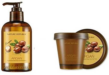 Nature Republic Argan Essential Deep Care Shampoo and Hair Pack