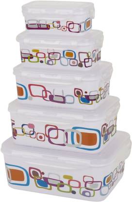 FLYNGO Plastic Grocery Container  - 1.5 L, 1 L, 700 ml, 500 ml, 250 ml