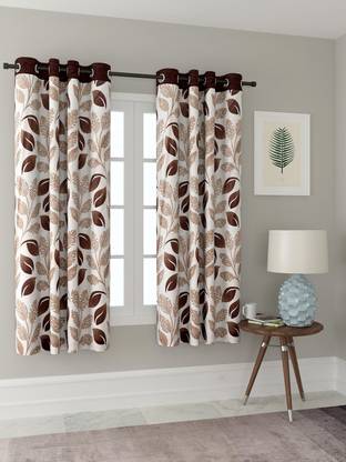 Cortina 150 cm (5 ft) Polyester Room Darkening Window Curtain Single Curtain