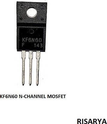 RISARYA KF6N60F, N-CHANNEL MOSFET,6A,600V,2-PCS Electronic Components Electronic Hobby Kit