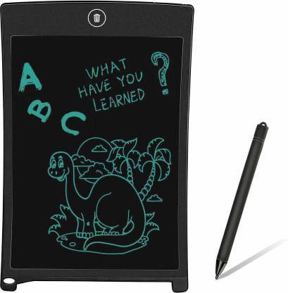 pullox Scratch pads Eliminate the need for papers, scratch pads and sticky notes simply write and erase. The durable, ultra-lightweight LCD writing screen is engineered to feel just like writing with pen on paper. The image stays as long as you need it to and can be erased with the touch of a button. Create again and again, without the need to charge or connect. You can store it on mobile by taking picture of writing board. It comes with inbuilt battery . 5 x 8 inch Graphics Tablet