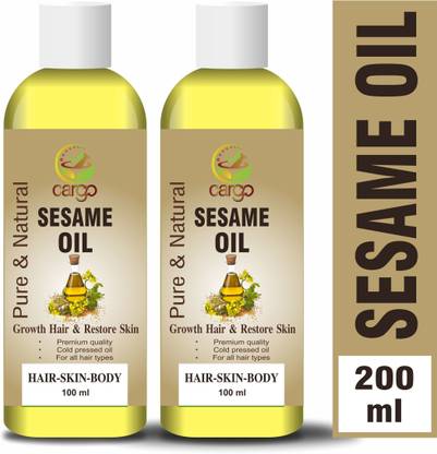 Cargo Cold Pressed Sesame Oil for Skin, Body & Hair Oil-200ML Hair Oil