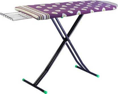 KRY Wooden Based Heavy Quality Iron Board/ Iron Table Stand With Press Holder, Foldable Ironing Board