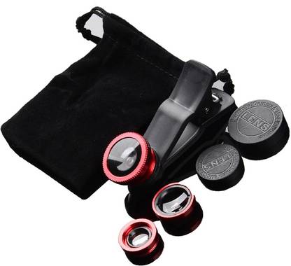 CASADOMANI Mobile Camera Lens Clip-On 3 in 1 Kit 0.67X Zoom Mobile Phone Lens