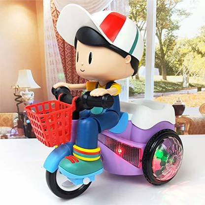 zest 4 toyz Stunt Tricycle Bump ,Dancing Toy, Battery Operated Toy