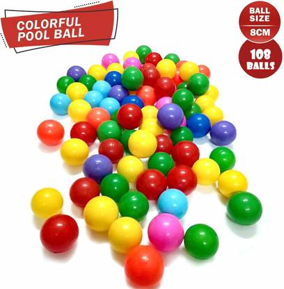 Crazeis 108 Multicolor Balls for Ball Pools/ Ball pits