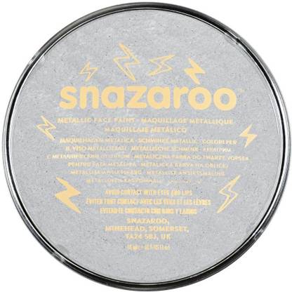 Snazaroo Metallic Face Paint - Silver - 18 ML