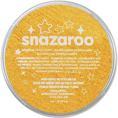 Snazaroo Sparkle Face Paint - Sparkle Yellow - 18 ML