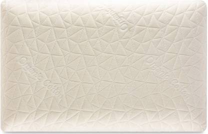 The Hue Cottage Foam Orthopaedic Pillow Pack of 1 Solid Memory Foam Extra Large King Big Size Neck & Back Support Sleeping Bed Pillow With Removable Zipper Cover (27"L x 17.5"W x 5"H) -White