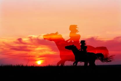 horse rider quotes premium poster for love ones romantic posters(no need tape) Paper Print