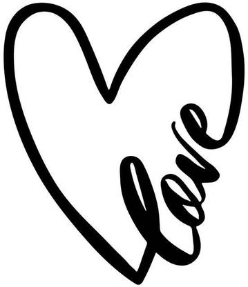 KD black heart black love Sticker Poster|q Paper Print