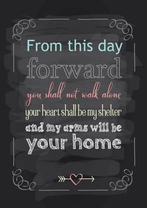 from this day forward wall poster Paper Print