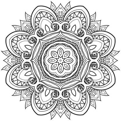 beautiful mandala decoration S Paper Print