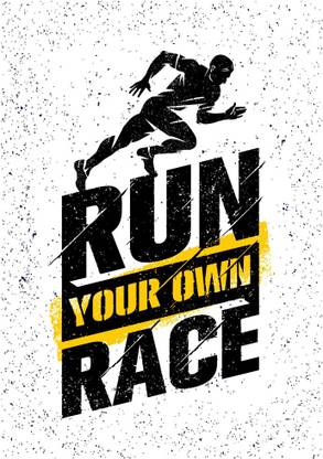 run your own race Paper Print