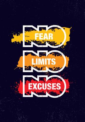 KD no fear no limits Poster|Motivational Poster| Paper Print