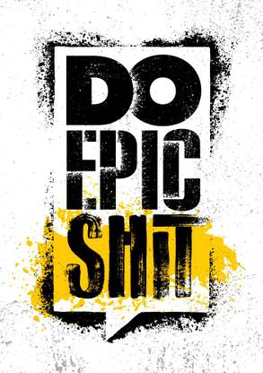 do epic motivational gym poster premium posters for gym and rooms Paper Print