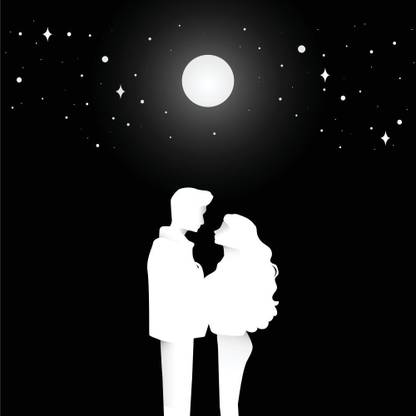 Romantic couple lover full white beautifull posters quotes for loveones poster for room(no need tape) Paper Print
