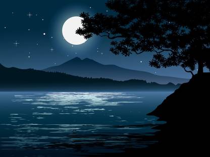 bright moonlight |moon quotes Paper Print