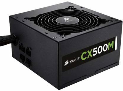 Corsair Modular Power Supply 500 Watts Computer PSU with 4 SATA Cables