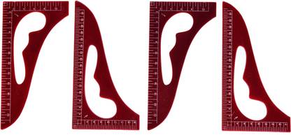 Vardhman Tailors Art Curve, 1/4 and 1/6 Fashion Designing Scale - 4 pcs Ruler