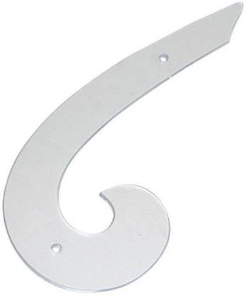 Vardhman Armhole Transparent Plastic French Curve 6 Shape Scales for Drafting Patterns for Tailors - Pack of 5 Ruler