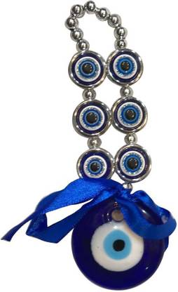 Ryme Vastu/Feng Shui 6 Ball Evil Eye Car & Door/Office Hanging For Good Luck And Prosperity Decorative Showpiece  -  5 cm