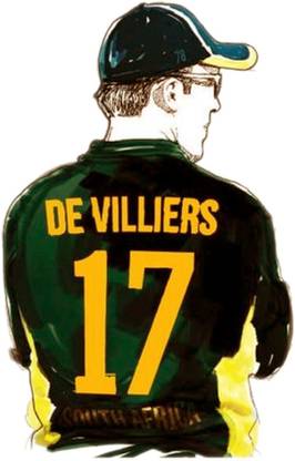 DivineDesigns 43 cm AB DE Villiers Sticker Self Adhesive Sticker